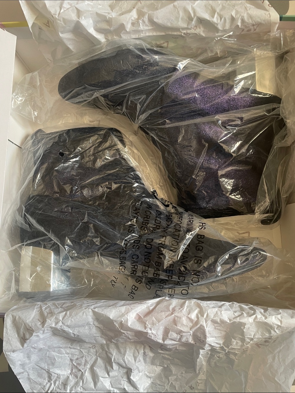 Katy Perry Collections Shimmery Purple Stretch Ankle Booties - Picture 7 of 8